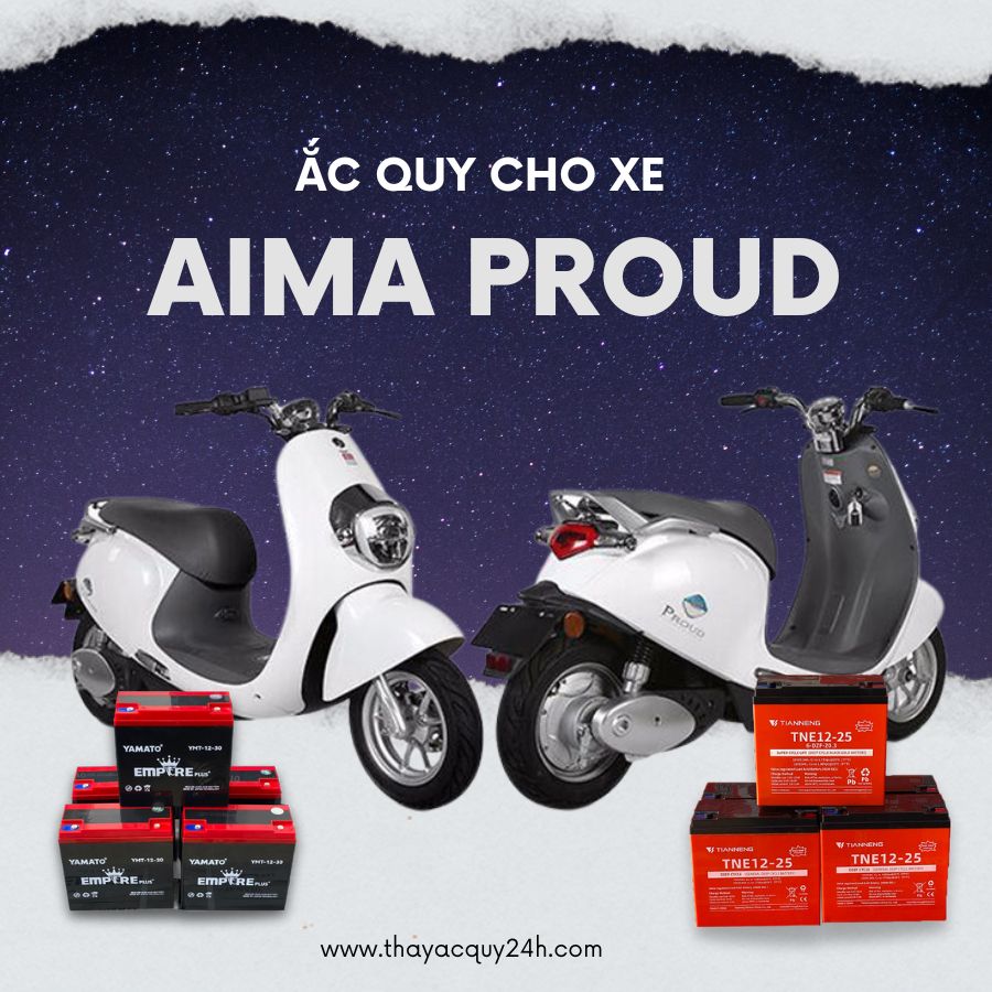 Ắc quy cho xe máy điện Aima Proud