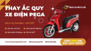 Thay ắc quy cho xe điện Pega