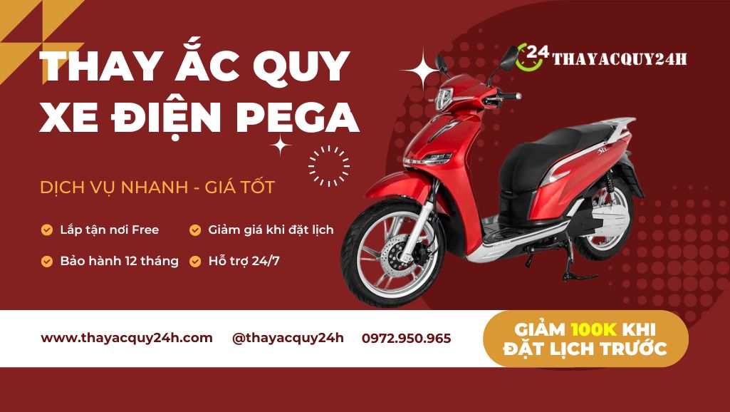 Thay ắc quy cho xe điện Pega