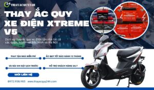 thay ắc quy xe máy điện Nijia Xtreme V5