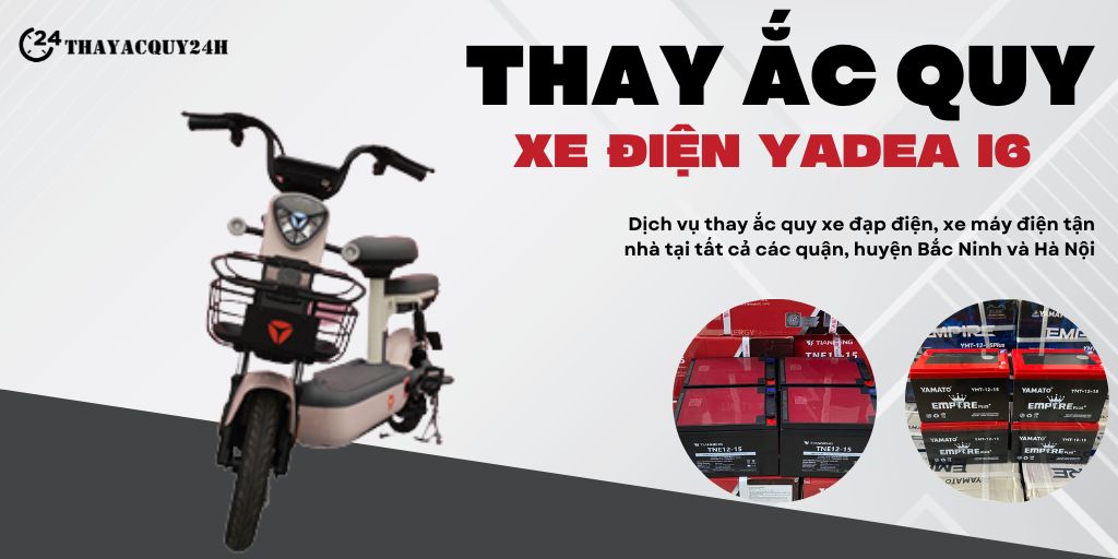 Thay ắc quy xe đạp điện Yadea i6