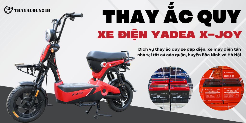 Thay ắc quy xe máy điện Yadea X-Joy