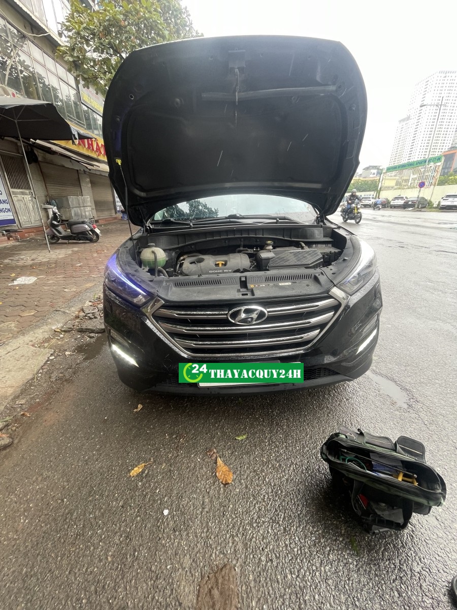Thay Ắc Quy Ô Tô Hyundai Tucson ở Bắc Ninh tại chỗ